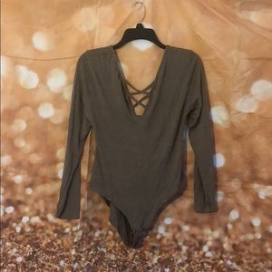 Taupe colored bodysuit